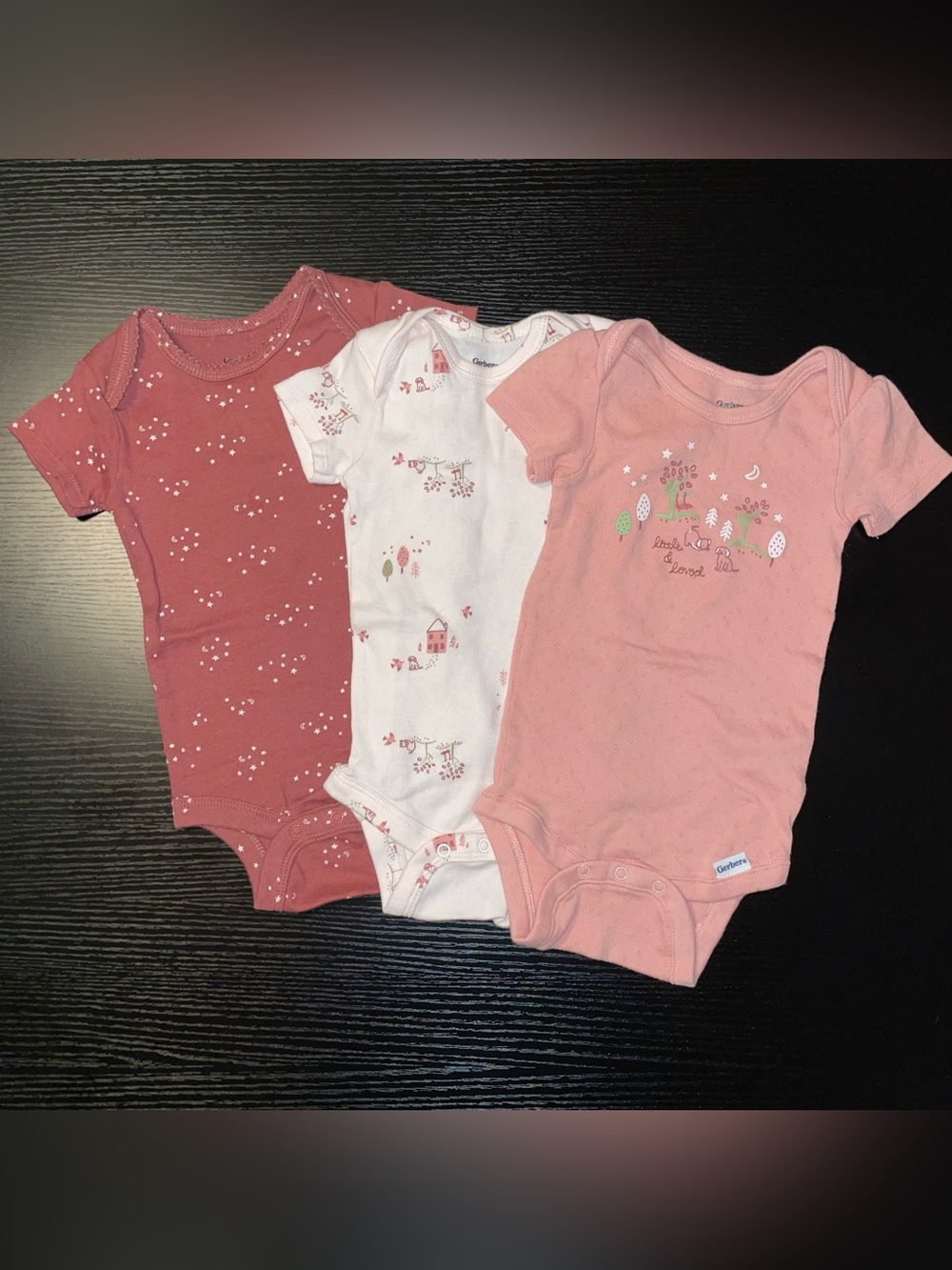 Gerber Girls' 3-Pack Onesies